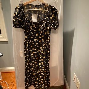 Floral midi dress from Bershka
